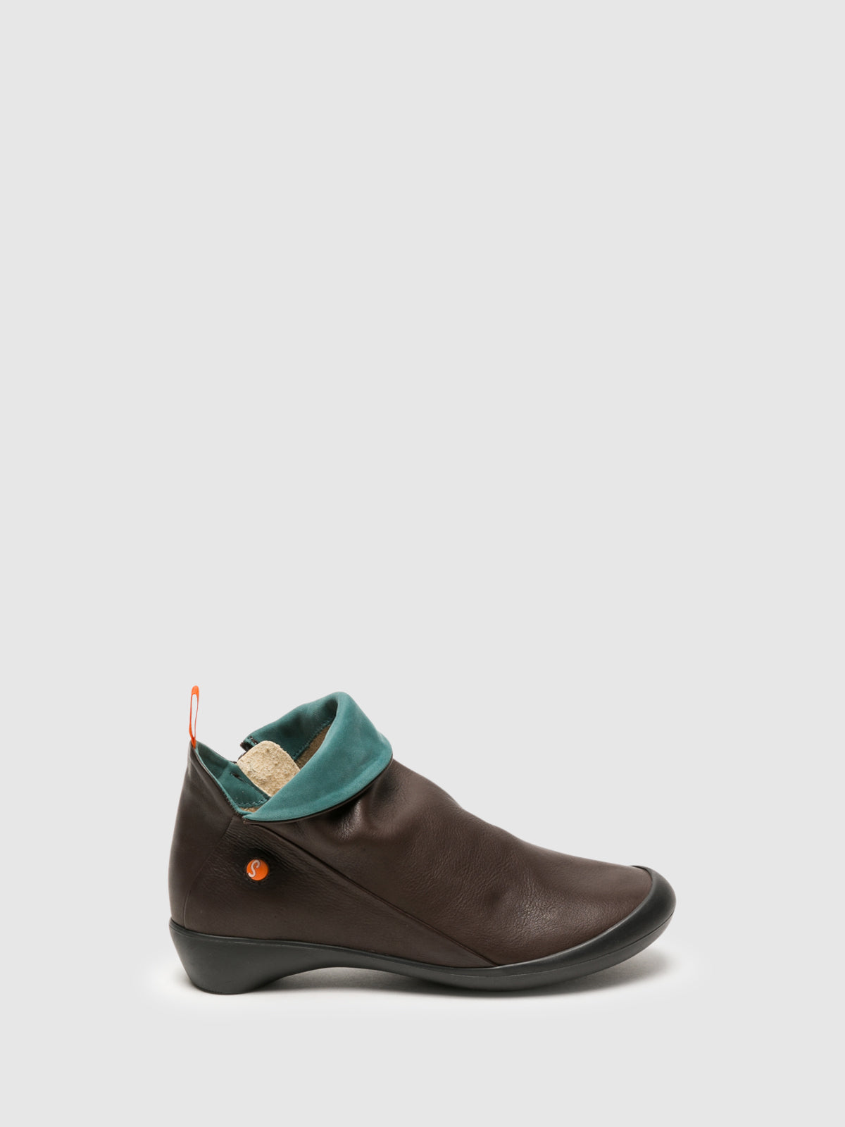 Softinos SaddleBrown Zip Up Ankle Boots